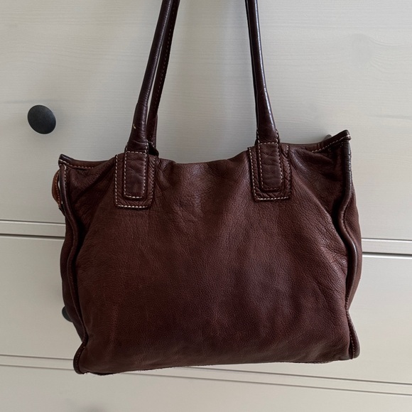 Sissi Rossi Brown Leather Tote Bag - Picture 2 of 16